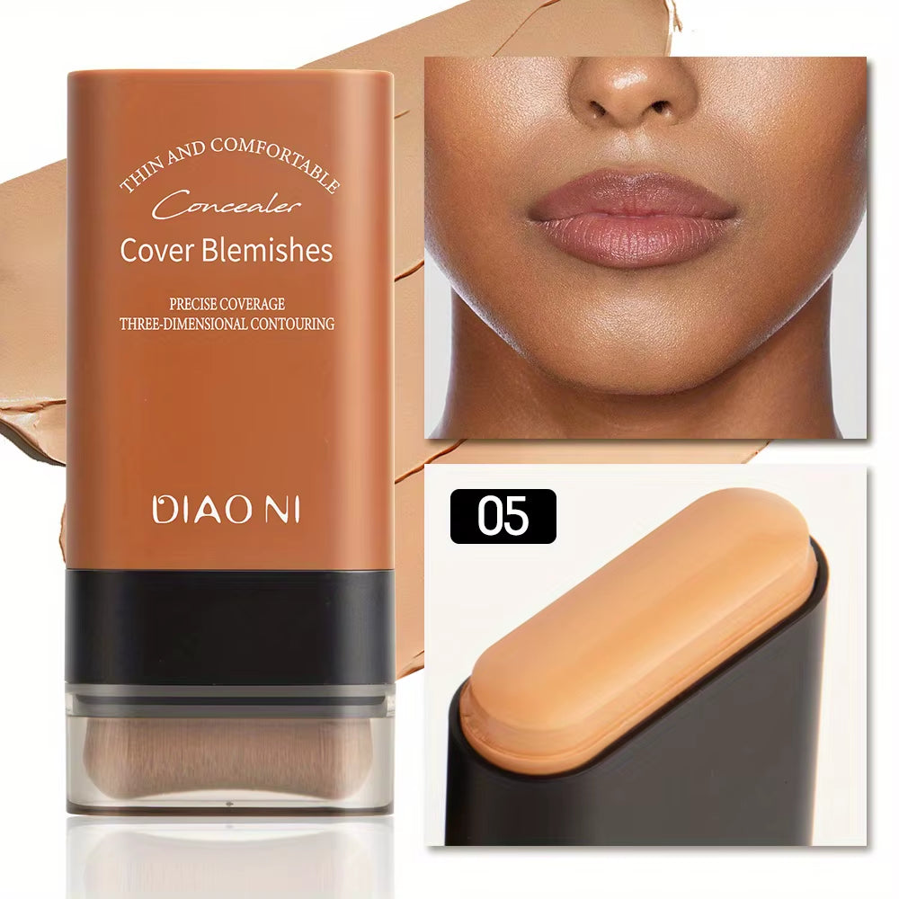 Foundation Stick with Brush Concealer to Brighten Skin Tone and Last for a Long Time without Makeup Foundation