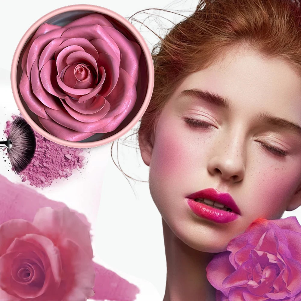 Floral Blush 3D Petal Rose Petal Natural Highlighter Flower Blusher Pigment Long Lasting Face Makeup Brighten Effect Cosmetics