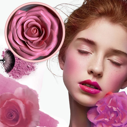 Floral Blush 3D Petal Rose Petal Natural Highlighter Flower Blusher Pigment Long Lasting Face Makeup Brighten Effect Cosmetics