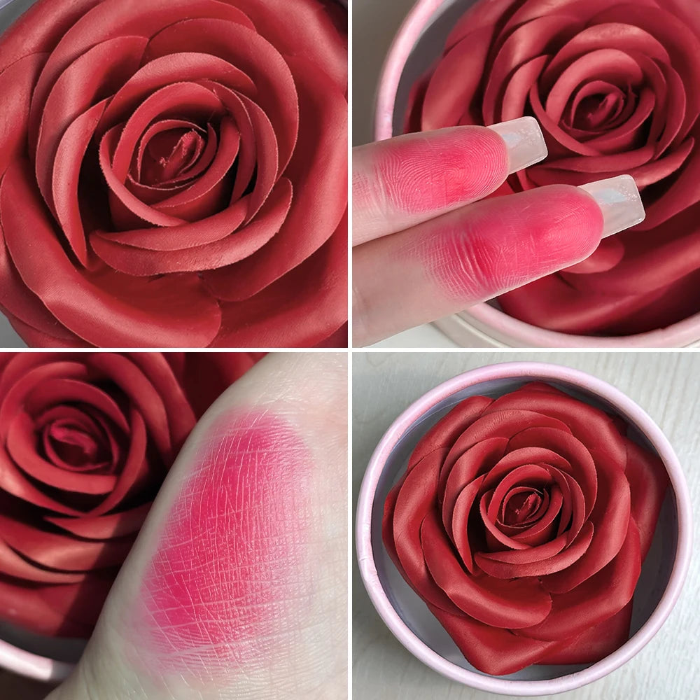 Floral Blush 3D Petal Rose Petal Natural Highlighter Flower Blusher Pigment Long Lasting Face Makeup Brighten Effect Cosmetics