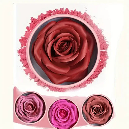 Floral Blush 3D Petal Rose Petal Natural Highlighter Flower Blusher Pigment Long Lasting Face Makeup Brighten Effect Cosmetics